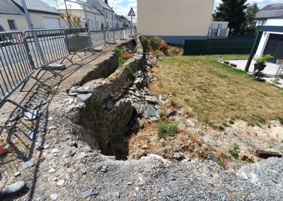 Reprise de mur en ardoise